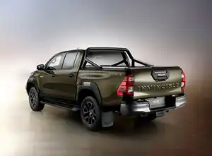 Embellecedor de puerta trasera de protección de riel negro texturizado YCSUNZ para Toyota Hilux 2021 Conquest 2,8 4x4 MT accesorios de camioneta de Cabina Doble