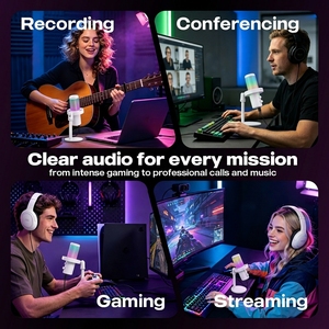 Nouveautés 2026 : Microphone de Jeu USB pour PC - Micro Condensateur Cardioïde Qualité Studio 48kHz/24-bit pour Streaming et Podcast - Product Image 4
