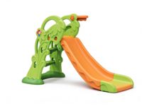 Toboggan en plastique pour enfants avec marches, pour l'intérieur et l'extérieur, toboggan de maternelle avec motif de feuilles, toboggan de jardin