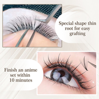 CoMango Ultra Speed Wispy Pointy Base Premade Fans 5D 7D 9D 0.07mm Narrow Faux Mink Lash Extensions Sandwich Lash Supplier