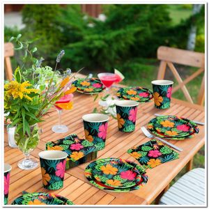 Set Decorazioni per Feste Hawaiane Tropical Nights a Prezzo di Fabbrica, Set Completo con Piatti e Tovaglioli per Compleanni dei Bambini - Product Image 5