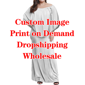 Robe féminine de luxe de style polynésien samoan, <span class=keywords><strong>tatouage</strong></span>, sur mesure à la demande, robe à volants, épaules dénudées, grande taille, robe pour <span class=keywords><strong>femme</strong></span> - Product Image 5