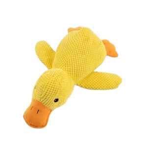 Piccolo giallo anatra peluche cane giocattolo eco-friendly morso resistente voce che accompagna per la soluzione dei problemi all'ingrosso un pezzo di capelli - Product Image 5