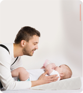 Cuscino a cuneo quadrato in cotone personalizzato <span class=keywords><strong>per</strong></span> neonati, cuscino <span class=keywords><strong>per</strong></span> allattamento con supporto in memory foam e pendenza - Product Image 6