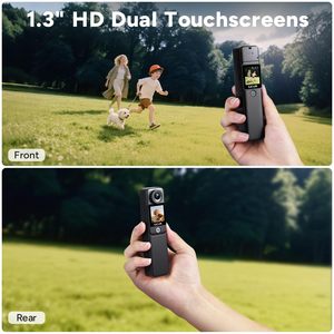 Cámara de Bolsillo Impermeable C300 4K HD + Estabilización de 6 Ejes, Pantalla Táctil Dual de 3800 mAh para Deportes de Acción, Vlogging y Transmisiones en Vivo - Product Image 4