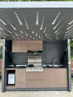 Barbecue à gaz encastrable moderne en acier inoxydable de qualité supérieure pour cuisines de maisons conteneurs extensibles et utilisation en centre commercial