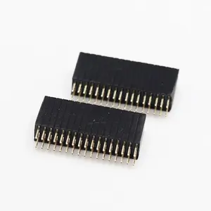 高品質カスタムメスヘッダー2列ストレート1.27Mm x 2.54Mmピッチ8.5高さ位置02p-50p PCBボード用コネクタ