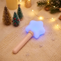 Lampe de nuit portable en silicone LJC-253 Star Handy, rechargeable par USB-C, lampe d'ambiance à changement de couleur par secousse pour chambre d'enfant