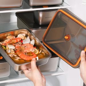 Nouveau 2025 – Contenant de stockage portable réutilisable en acier inoxydable de 2300 ml avec couvercle en PP et joint en silicone, grande capacité pour le <span class=keywords><strong>camping</strong></span> - Product Image 6