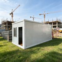 Projet de maison modulaire préfabriquée clé en main, bureau conteneur pliable en Z, structure en acier robuste pour chantier de construction