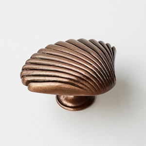 Tiradores y pomos de zinc con diseño de concha marina, duraderos, para cajones, armarios de cocina y muebles - Product Image 4