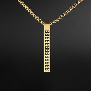 Colgantes, Collares, Dijes de Barra, Joyería de Acero Inoxidable, Diseños Punk, Dijes Grabados para Hombre - Product Image 2