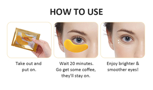 HODAF marque personnalisée 24K sous les coussinets de gel pour les <span class=keywords><strong>yeux</strong></span> hydratant cristal collagène or masque pour les <span class=keywords><strong>yeux</strong></span> patchs anti-rides pour femme et <span class=keywords><strong>homme</strong></span> - Product Image 2