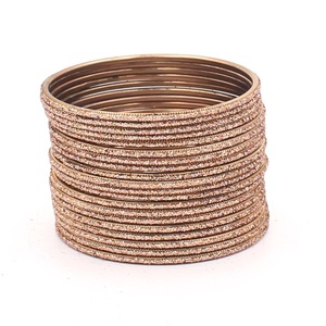 กำไลข้อมืออะลูมิเนียมสไตล์แฟชั่นสุดพิเศษ สีทองแบบ Zari เบอร์ 94 98  หลากหลายสี - Product Image 3