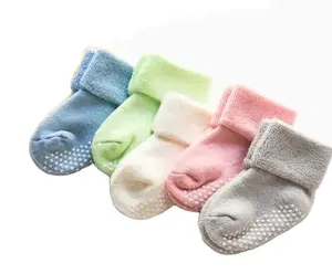 FuYu Hot Selling Neugeborenen Baby rutsch feste Grip Socken kniehohe Krabbel socken für Kleinkinder