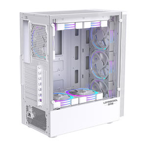 Lovingcool Best-seller Boîtier de jeu pour ordinateur PC tour complète ATX MATX Mini ITX blanc avec panneau latéral en verre trempé - Product Image 2
