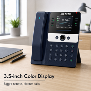 Teléfono IP Empresarial <span class=keywords><strong>E600PRO</strong></span> Gigabit PoE con Pantalla LCD a Color de 3.5 Pulgadas 320x240, Conferencia de 6 Vías, 21 Teclas DSS, Auricular Inalámbrico - Product Image 2