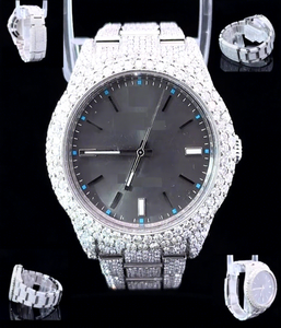 Luxury Sport Iced Automatic Mechanical <b>Watch</b> for <b>Men</b> Women Stainless Steel Moissanite Band 10 Bar Water Resistant Hip Hop Design - Product Image 1