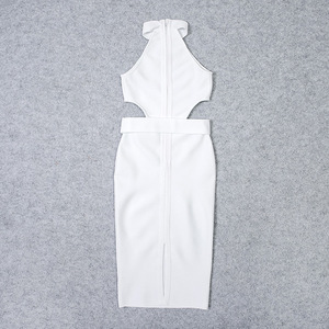 Abito da sera Sexy senza maniche abiti da sera di lusso <span class=keywords><strong>con</strong></span> <span class=keywords><strong>cintura</strong></span> temperamento da discoteca abito da sera da donna - Product Image 2