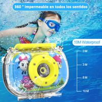 Appareil photo pour enfants d'extérieur, appareil photo étanche pour enfants et appareil photo antichoc, batterie rechargeable, appareil photo numérique