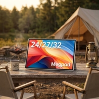 Écran tactile portable MegPad 24 27 32 pouces, moniteur TV 1080p Android 14 certifié Google EDLA avec caméra et support pivotant