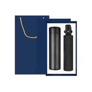 Promotional Executive Gift Set Insulated Cup and Umbrella Diary Stationary for Staff Employees Man Business Corporate Gift Set