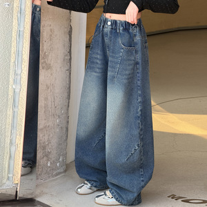 Nuovi <span class=keywords><strong>Jeans</strong></span> da Ragazza 2026, Blu Lavato, Stile Baggy, per Ragazze Adolescenti - Product Image 3