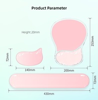 Tapis de souris ergonomique personnalisé avec repose-poignet en gel transparent souple pour le bureau