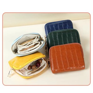 Sacs à bijoux de luxe en cuir PU imperméables avec fermeture éclair métallique pour bagues, boucles d'oreilles, pendentifs et bracelets, idéaux pour les cadeaux promotionnels - Product Image 5