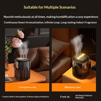 Humidificateur rechargeable domestique 2,6-4,0 L, purificateur d'air à trois jets pour bureau, forte production de brume, faible bruit 36-45 dB, fonction nuit