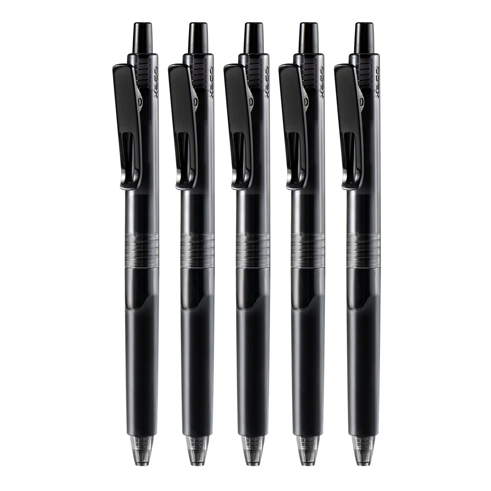 Ручки KACO K9 черные с гелевыми чернилами, 0,5 мм, набор тонких ручек, выдвижные многоразовые офисные и школьные принадлежности