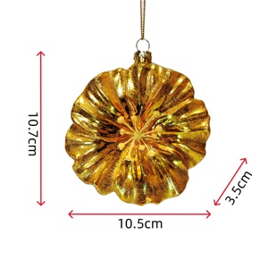 Decorazione Natalizia in Vetro a Forma di Ibisco, Edizione Limitata, Colori Assortiti, Ornamento da Appendere, Regalo per le Festività - Product Image 3