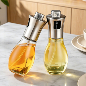 Pulvérisateur d'huile en verre en forme de poire de 200 ml avec buse anti-déversement, design élégant pour friteuse à air et préparation culinaire à faible teneur en huile - Product Image 5