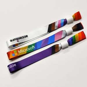 ZP-Custom Durável Fita De Cetim Tecido Pulseira Com Fio De Ouro Tecido Jacquard Confortável Bloqueio Seguro para Festa Show - Product Image 5