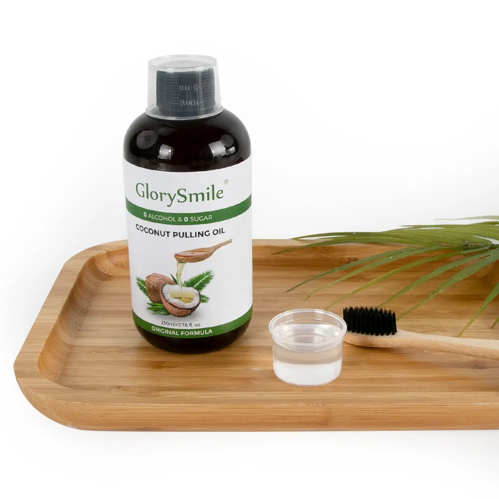 OEM Natural 98% Coconut Oil Mouthwash Alcohol Free Oil Pulling Mouthwash Halal Certified