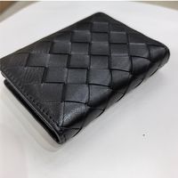 Dompet Kulit Asli Anyaman, Tas Kartu Bahan Kulit Domba Laris Manis, Dompet Pria dan Wanita, Tempat Kartu