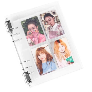 Siêu rõ ràng A5 <span class=keywords><strong>Acrylic</strong></span> Kpop photocard chất kết dính Bìa 6 Vòng chất kết dính với 4 túi Album thẻ nộp hồ sơ sản phẩm - Product Image 4