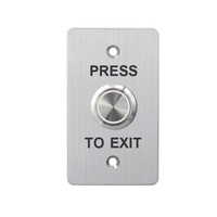 Botón de Salida de Acero Inoxidable Cepillado con Interruptor de Liberación NO/NC/COM para Sistema de Control de Acceso, Abrepuertas Magnético