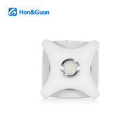 Ventilateur extracteur axial moderne et fin de 4 pouces (100 mm) avec lumière intégrée, résistant aux UV, en ABS, pour l'extraction d'air dans les petites salles de bain d'appartements