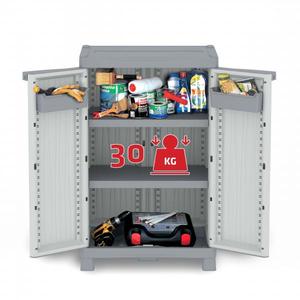 TERRY - 1002618 Gabinete exterior de 2 puertas 70x43,8x110 - 2 estantes interiores ajustables-2 contenedores-ARMARIOS EAN 8005646026188 - Product Image 2