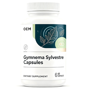 Cápsulas de Gymnema Sylvestre de Fábrica Estadounidense ODM/OEM, Apoyo al Metabolismo de la Glucosa, Sin GMO, Veganas, Sin Gluten, Con GMP - Product Image 1
