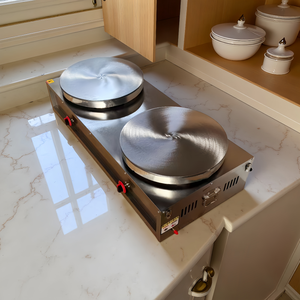 Équipement de restauration : Machine à crêpes double tête 400 mm, Machine de fabrication de crêpes et pancakes, Plaque chauffante - Product Image 2