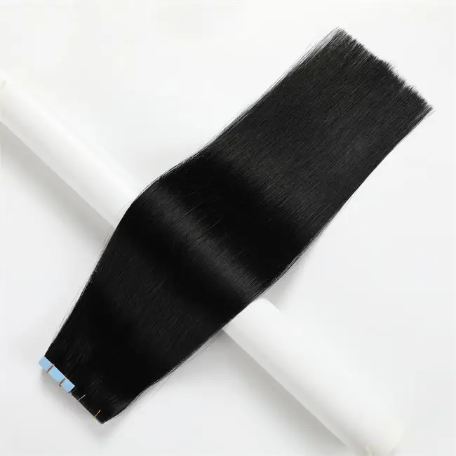 New Design Long Seamless Injection Tape For Human Hair Extension Straight Human Invisible PU Tape Hair Extension