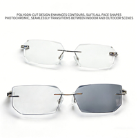 Gafas Inteligentes Sin Montura HONGYUN HY-JK-1703, Lentes Fotocromáticas Anti-Luz Azul para Miopía, Gafas Ultraligeras
