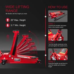 2.5Ton per sollevamento di pavimenti idraulici orizzontali pesanti carrello Jack <span class=keywords><strong>Cric</strong></span> 2.5t professionale manuale manuale idraulico martinetti - Product Image 4