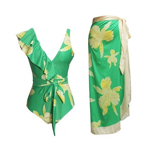 2025 pour <span class=keywords><strong>Amazon</strong></span> Aliexpress <span class=keywords><strong>maillot</strong></span> <span class=keywords><strong>de</strong></span> <span class=keywords><strong>bain</strong></span> <span class=keywords><strong>une</strong></span> <span class=keywords><strong>pièce</strong></span> avec volants Sexy 3 pièces Bikini ensemble imprimé transfrontalier article chaud - Product Image 2