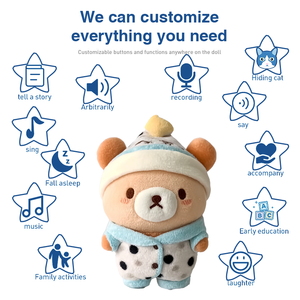 Orsacchiotto Parlante Personalizzato in Peluche con Pigiama, Simpatico Mascotte Mini Orso Morbido Animale di Peluche - Product Image 6