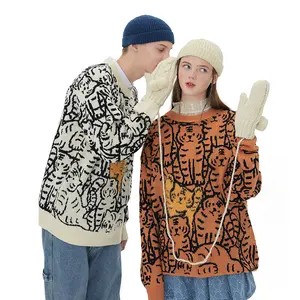 HH вязаные мужские свитера, свитер с круглым вырезом, кардиган для пары женщин