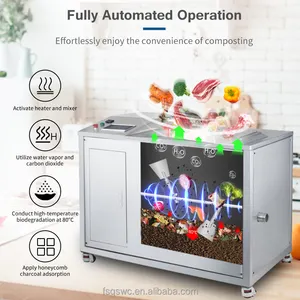 Fully Automatic 100KG Organic Food Waste Composting Commercial Food Waste Disposer