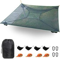 Hamac quadrilatère multi-personnes en tissu anti-retournement, filet de balançoire léger pour camping en extérieur, tente d'arbre, capacité 300 kg